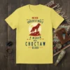 Never Underestimate A Woman With Choctaw Blood t-shirt with wolf graphic and Native American-inspired design
