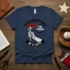 Never Underestimate The Power Of A Lefty T-Shirt with torch graphic and bold text