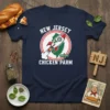 New Jersey Garden State Chicken Parm t-shirt design featuring a rocket ship and state map