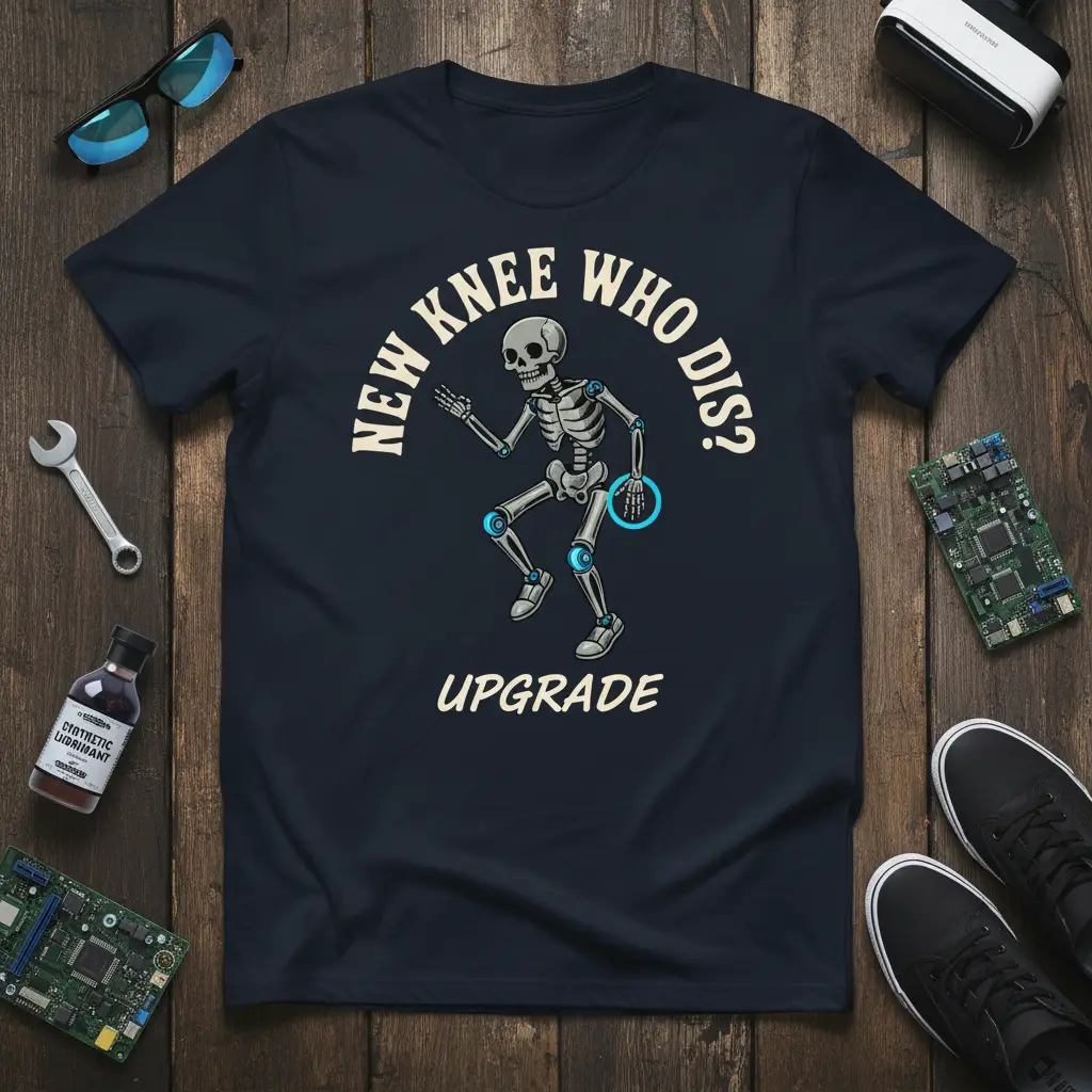 New Knee Who Dis Upgrade Skeleton T-Shirt Funny Gift