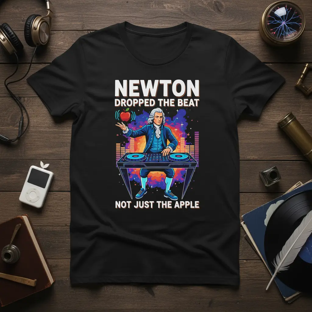 Newton Dropped the Beat Not Just the Apple Dj T-Shirt