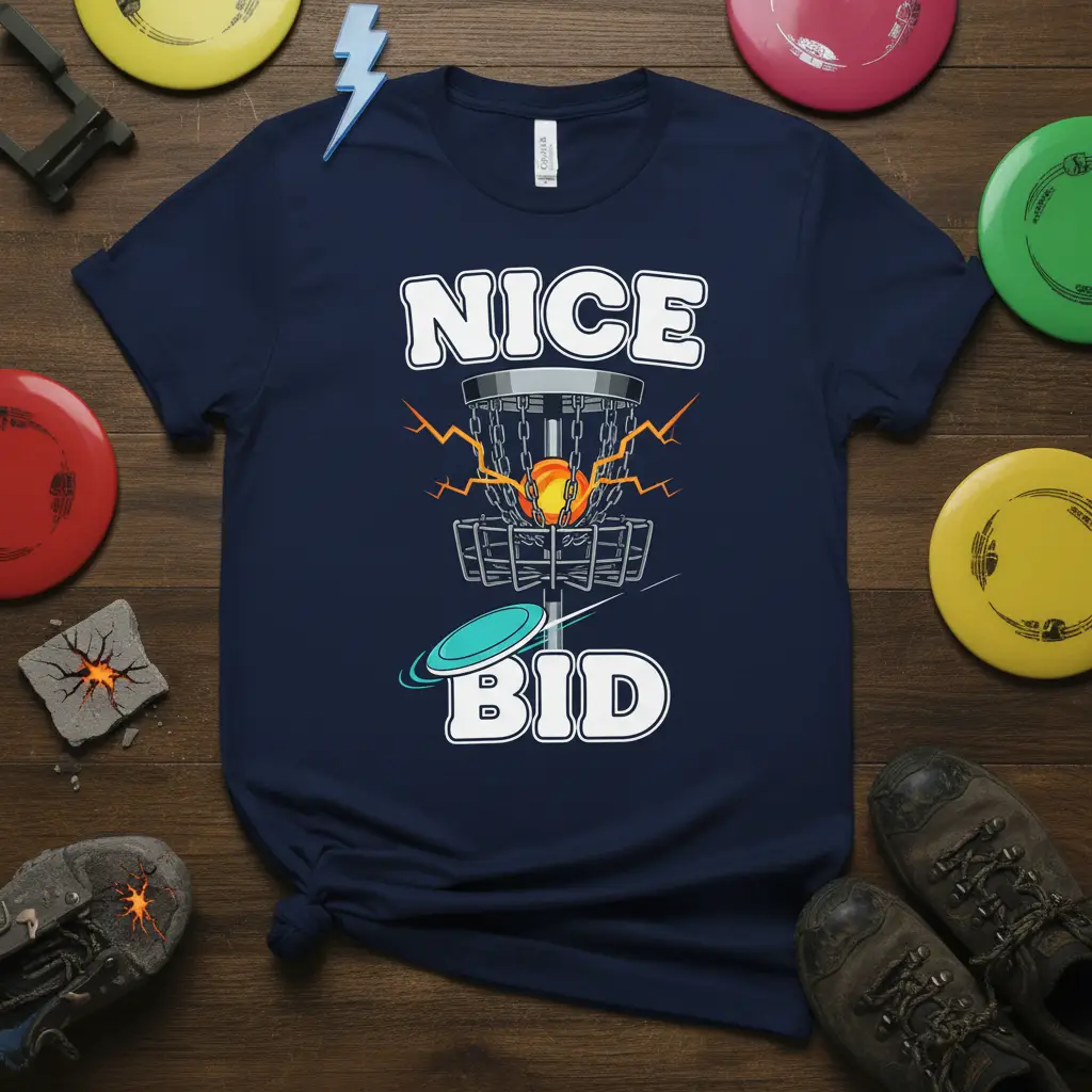 Nice Bid Disc Golf T-Shirt Funny Golfer Gift