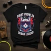 Night Prowler Urban Legend text design with a futuristic cat wearing goggles and surrounded by lightning bolts