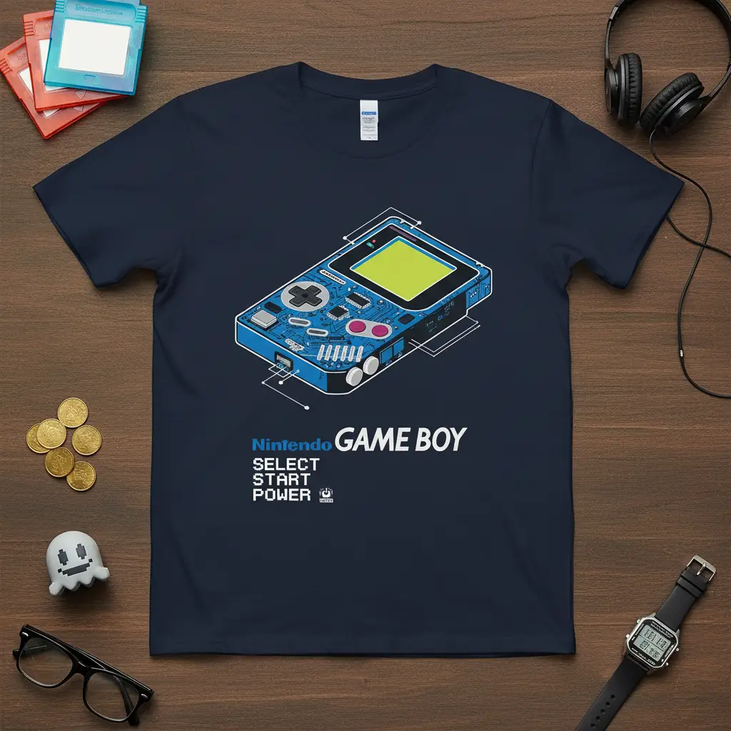 Nintendo Game Boy Select Start Power T-Shirt Retro Gaming Gift