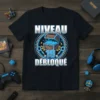 Niveau 19 Débloqué gamer t-shirt design with treasure chest, keys, and number 19 graphic