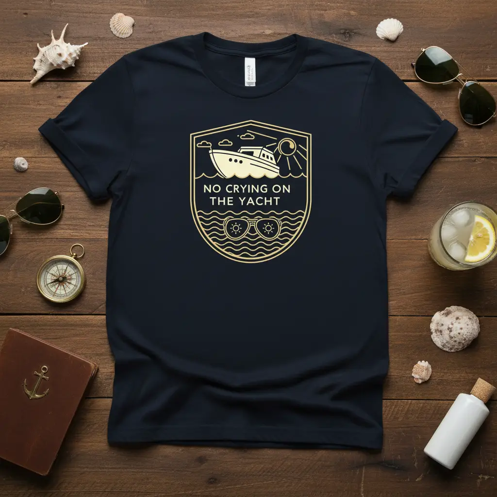 No Crying on the Yacht Boat Life T-Shirt Vacation Gift