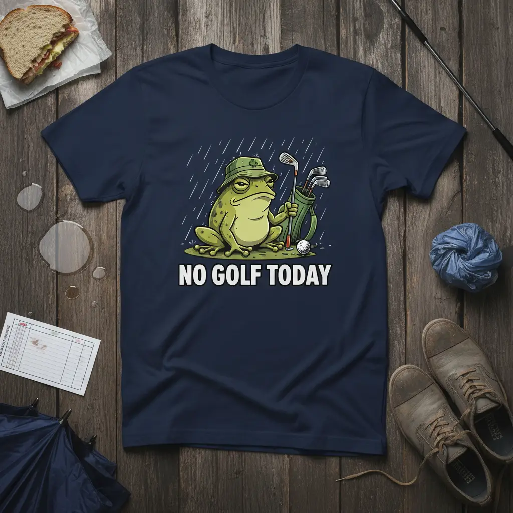 No Golf Today Frog Golf T-Shirt Funny Golfer Gift
