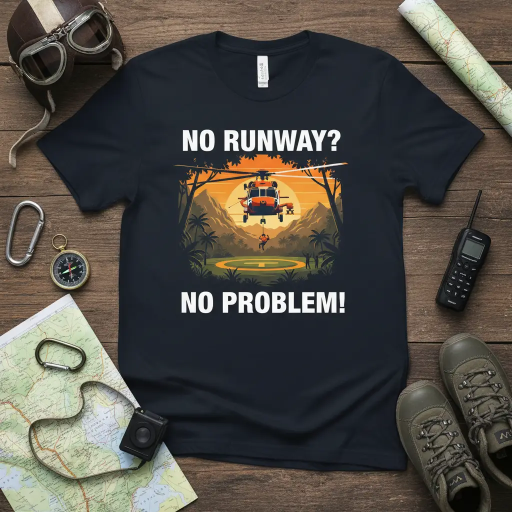 No Runway? No Problem! Helicopter Rescue T-Shirt