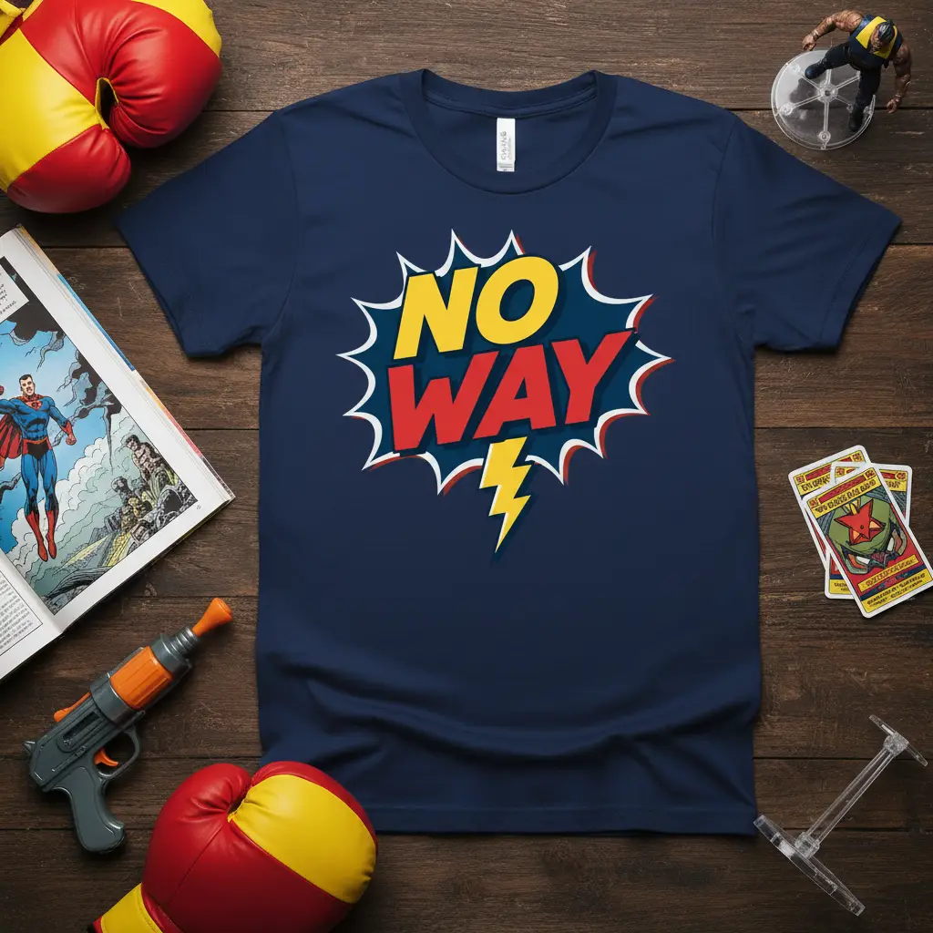 No Way Comic Book Style T-Shirt Funny Statement Gift