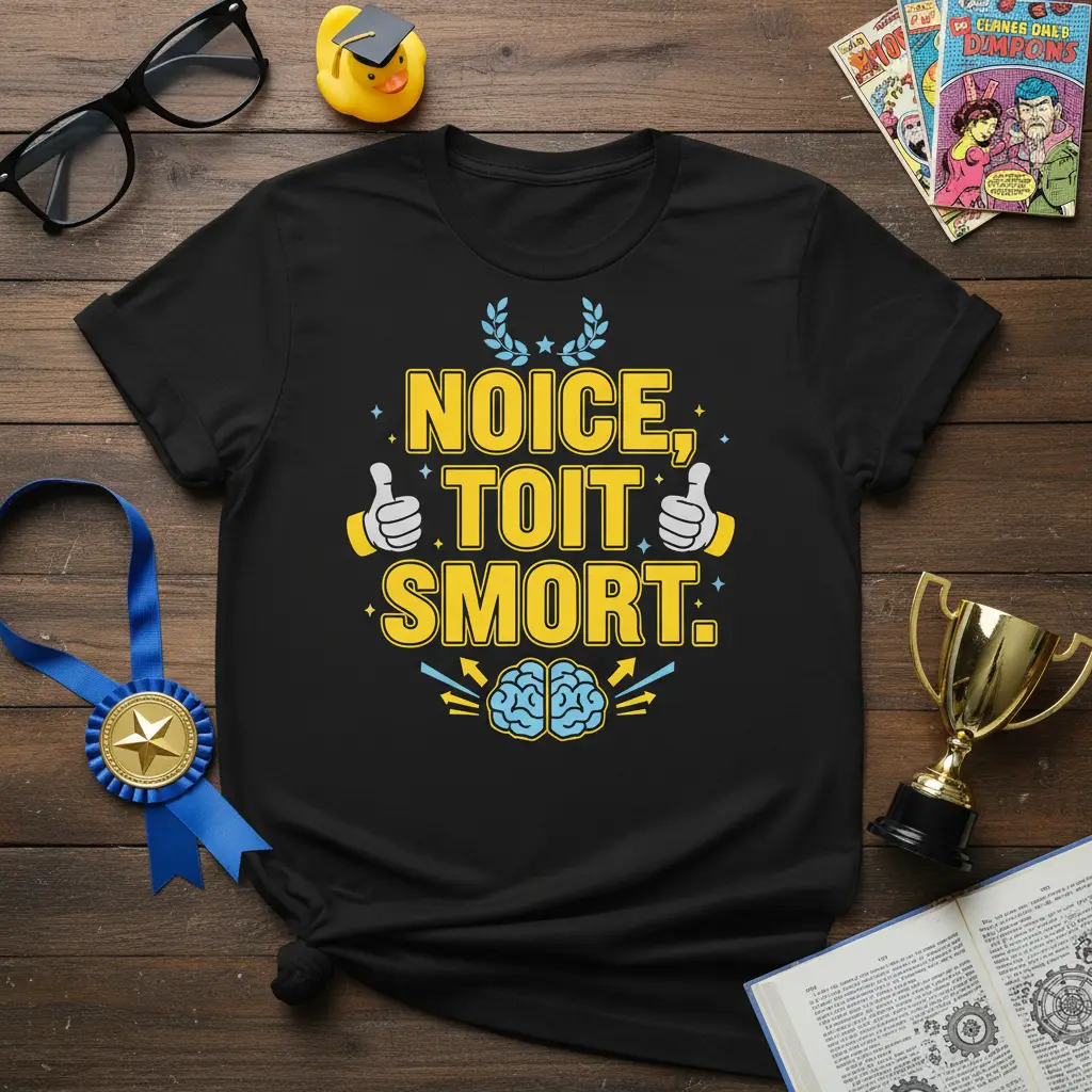Noice, Toit Smort. Funny Quote T-Shirt for Smarty Pants