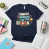 Nomy Senior Sister EPA Class of 2025 t-shirt design with books, apple, pencil, and graduation cap