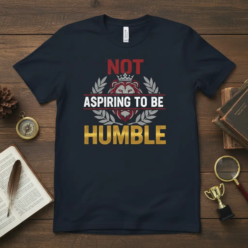 Not Aspiring to Be Humble Quote T-Shirt Bold Prideful Gift