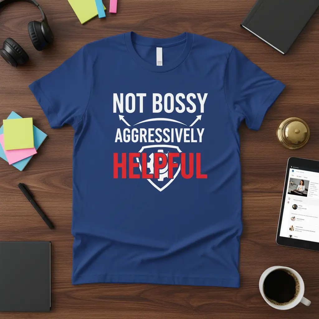 Not Bossy Aggressively Helpful Funny Quote T-Shirt