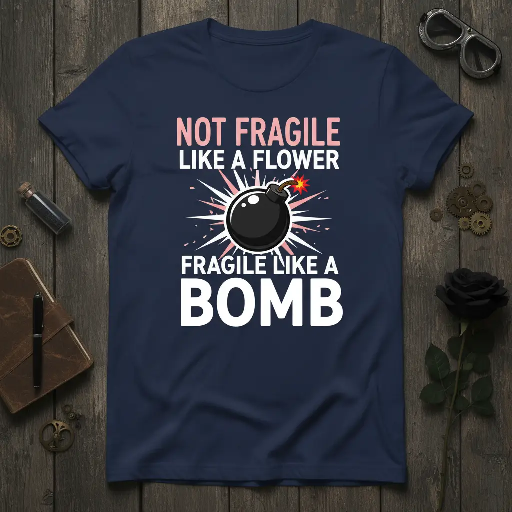 Not Fragile Like a Flower Fragile Like a Bomb T-Shirt