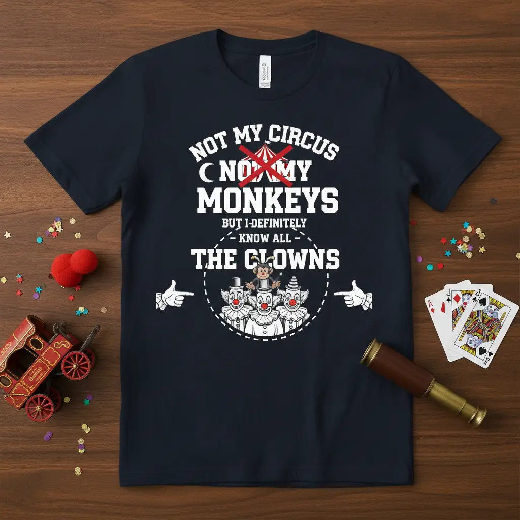 Not My Circus Not My Monkeys Quote T-Shirt Funny Gift Idea