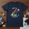NROL-39 Nothing is Beyond Our Reach rocket t-shirt design featuring a spaceship launching from Earth with tentacles and the moon