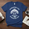 Christian T-Shirt with "Nothing Without Jesus" text surrounding a stylized tree of life and cross graphic