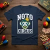 Noto Circus design featuring a monkey clown wearing a crown, with bold white text