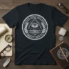 Novus Ordo Seclorum Annuit Cœptis T-Shirt with the Eye of Providence symbol and laurel wreath detail