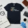NP Nurse Practitioner t-shirt with Caduceus symbol and modern typography in pastel colors