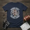 Number Eight Football Legend t-shirt design with distressed number 8, football helmets, and text "Number Eight Football Legend"