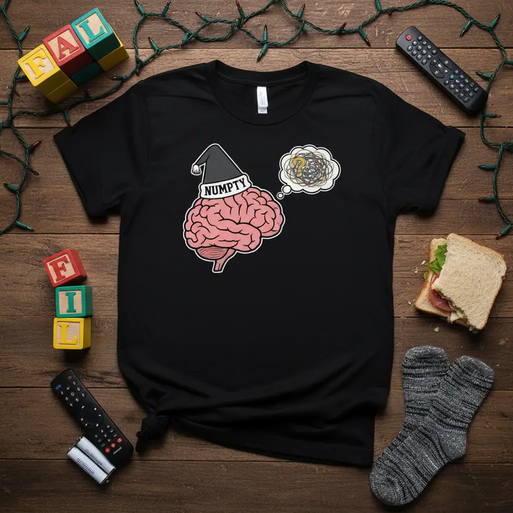 Numpty Brain Funny Christmas Hat T-Shirt Holiday Gift