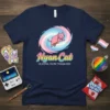 Nyan Cat Celestial Feline Trailblazer text and graphic on a navy blue t-shirt