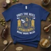 OBEY THE BEES MAKE text design featuring creative typography on quality t-shirt