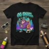 OG Snail t-shirt design featuring a cartoon snail in a hoodie holding a boombox, wearing sunglasses and gold chain. Retro
