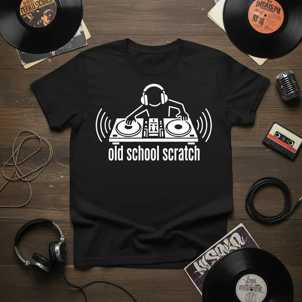 Old School Scratch Dj T-Shirt Retro Music Lover Gift