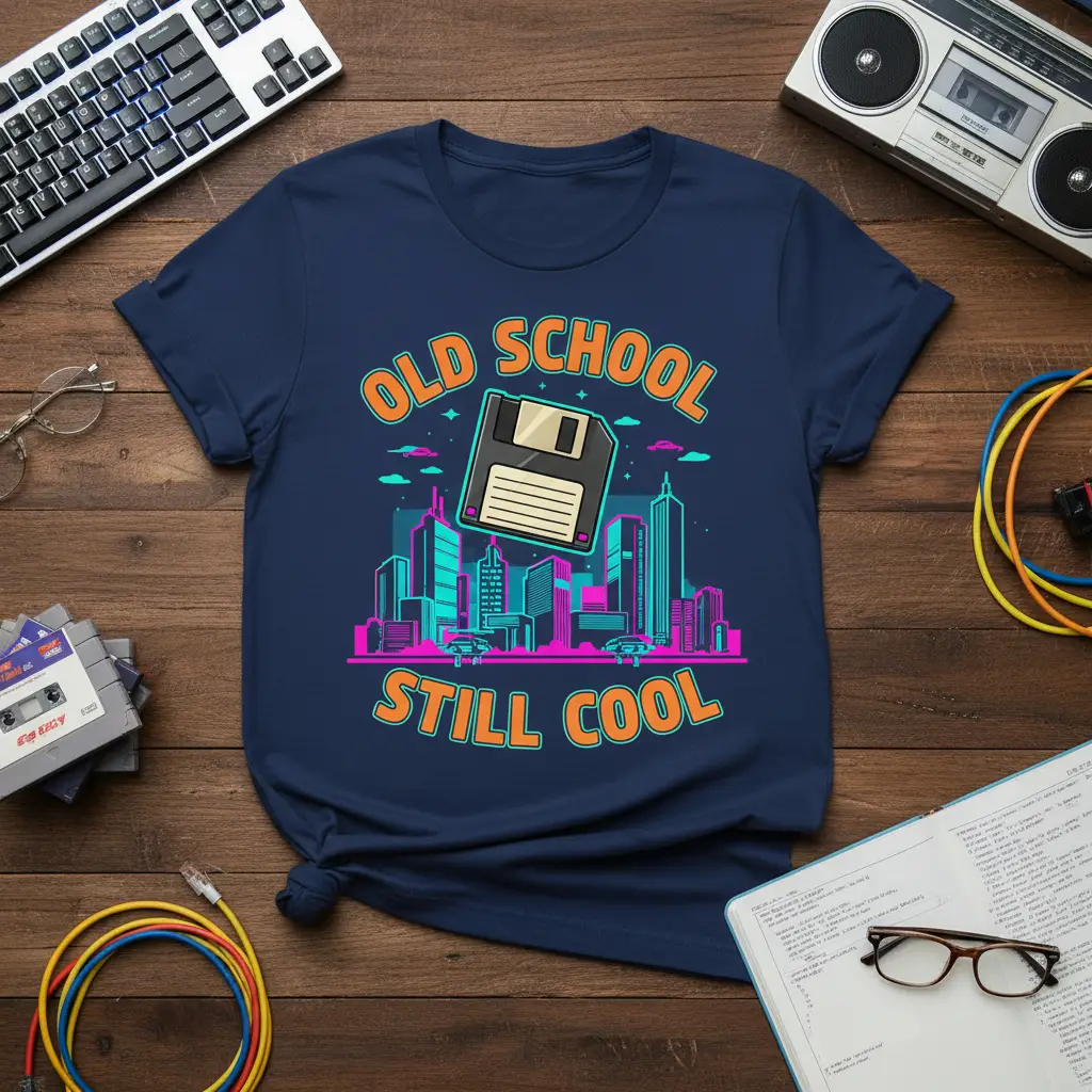 Old School Still Cool Floppy Disk Retro Tee