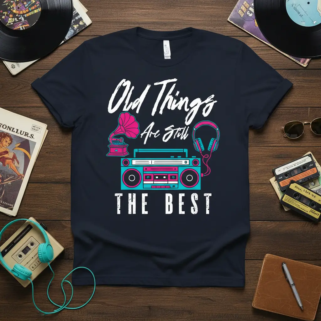 Old Things Are Still the Best Retro Boombox T-Shirt