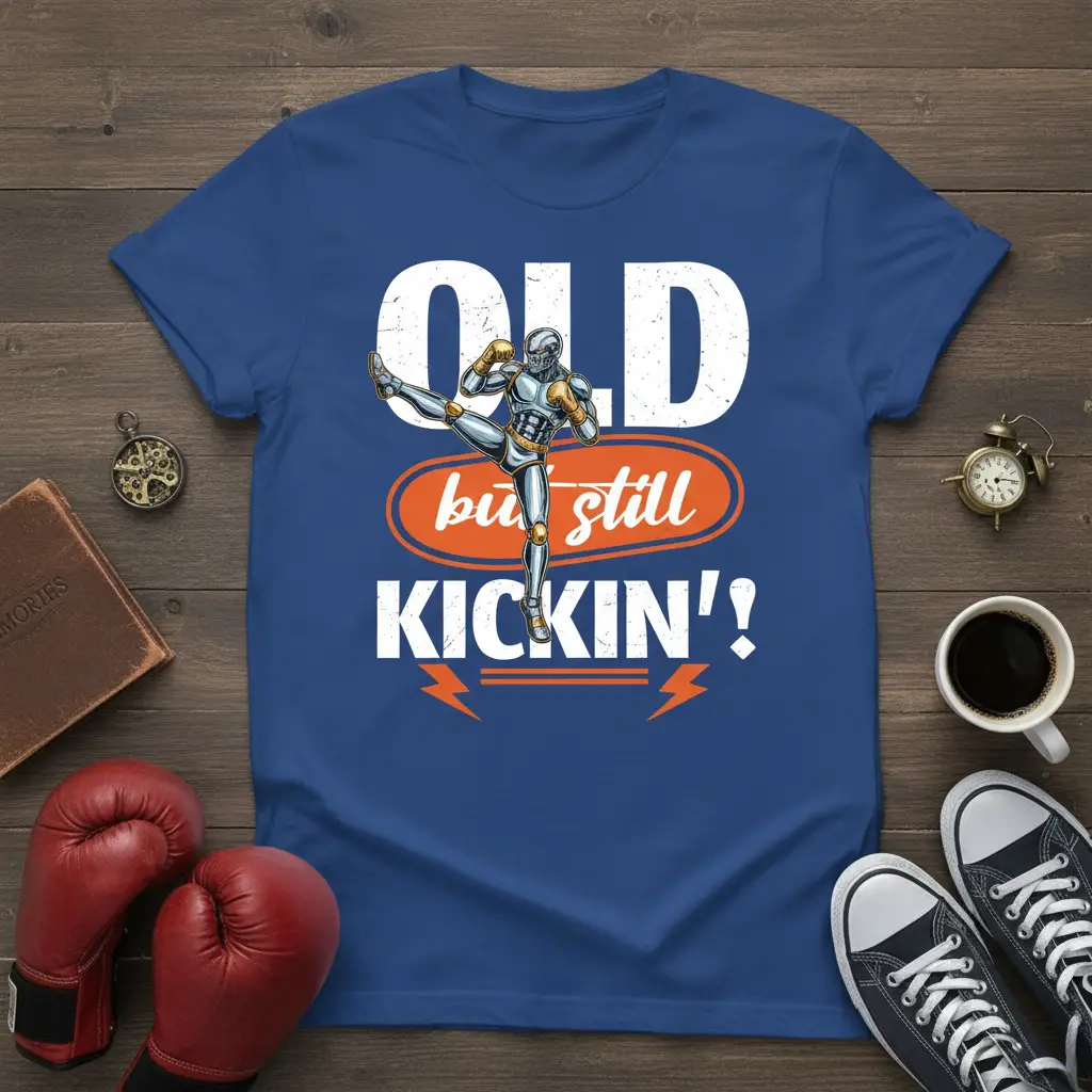 Old but Still Kickin’! Funny Martial Arts T-Shirt Gift