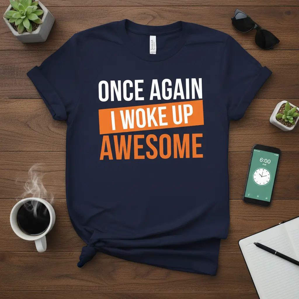 Once Again I Woke Up Awesome Funny T-Shirt