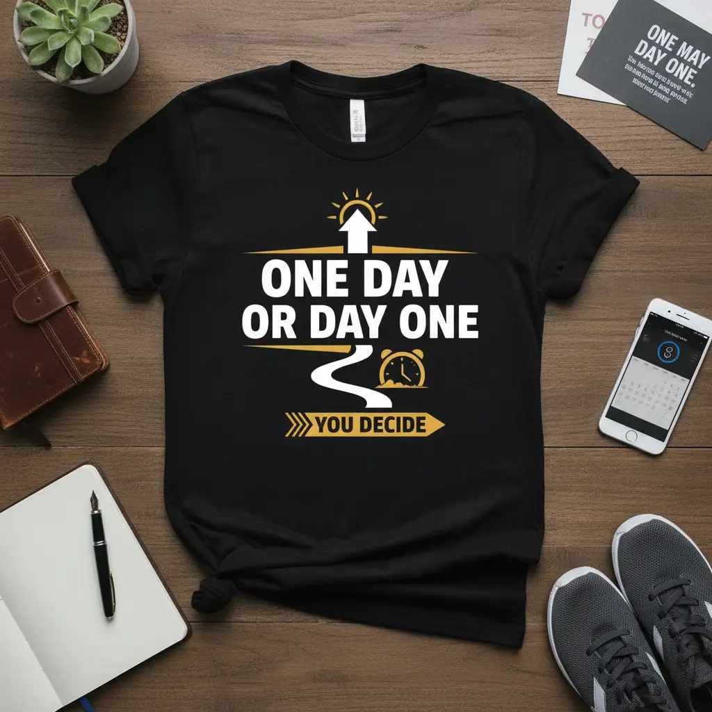 One Day or Day One You Decide Motivational T-Shirt