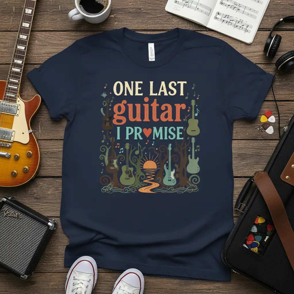 One Last Guitar I Promise T-Shirt Funny Guitarist Gift