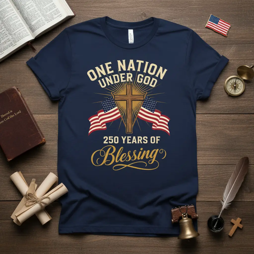 One Nation Under God 250 Years of Blessing T-Shirt