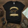 One of the Best Mantrailer German Shepherd Dog T-Shirt with tracking dog graphic and bold text