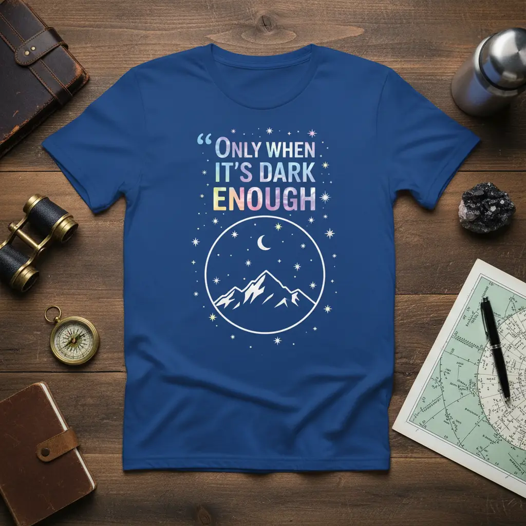 Only When It’s Dark Enough Mountain T-Shirt