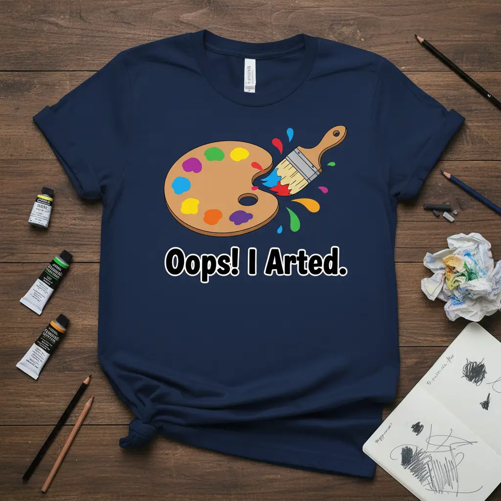 Oops! I Arted. T-Shirt Funny Artist Gift for Art Lovers