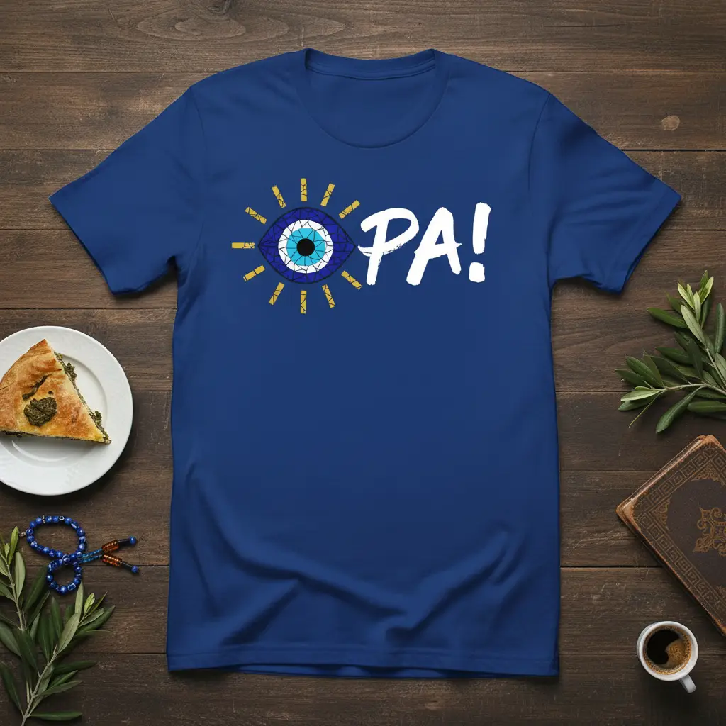 Opa! Evil Eye T-Shirt Greek Grandpa Gift