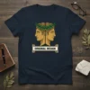 Original Design T-Shirt featuring a laurel wreath crowned Janus-like head graphic and banner text