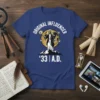 Original Influencer '33 A.D. t-shirt featuring Jesus holding a selfie stick with social media icons and a globe