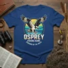 Osprey Fishing Hawk Kingdom of the Skies t-shirt design featuring a diving osprey graphic and text