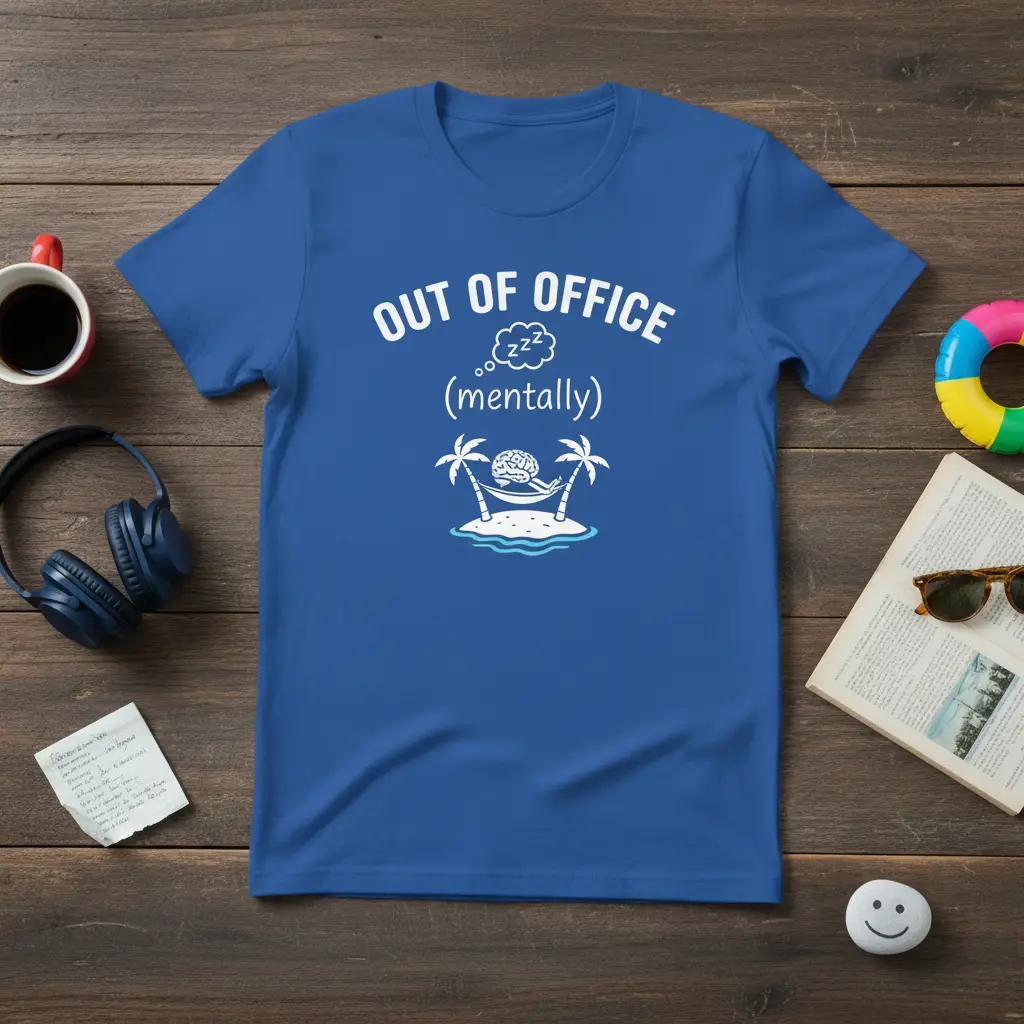 Out of Office Mentally Funny T-Shirt Work Humor Gift