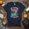 Funny "Out of Order of Human Under Maintenance" medical t-shirt design with a person on a gurney and tools
