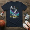 Astronaut dunking basketball in space design with text "Out of This World Hoops" and "Cosmic Athletics Est. 2024"