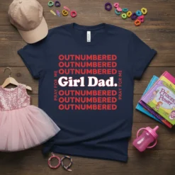 OUTNUMBERED Girl Dad PRAY FOR ME stylish graphic design printed on comfortable cotton t-shirt