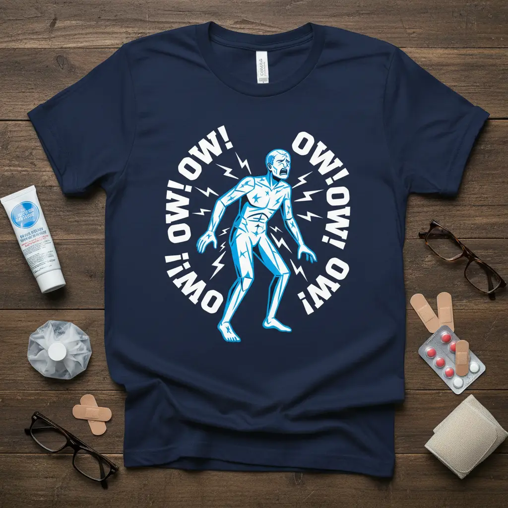 Ow! ¡mo Ow! !mo Ow! !mo Ow! !mo T-Shirt Funny Pain Quote