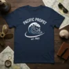 Pacific Propst est. 1965 t-shirt with a white wave graphic and vintage nautical text